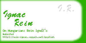 ignac rein business card